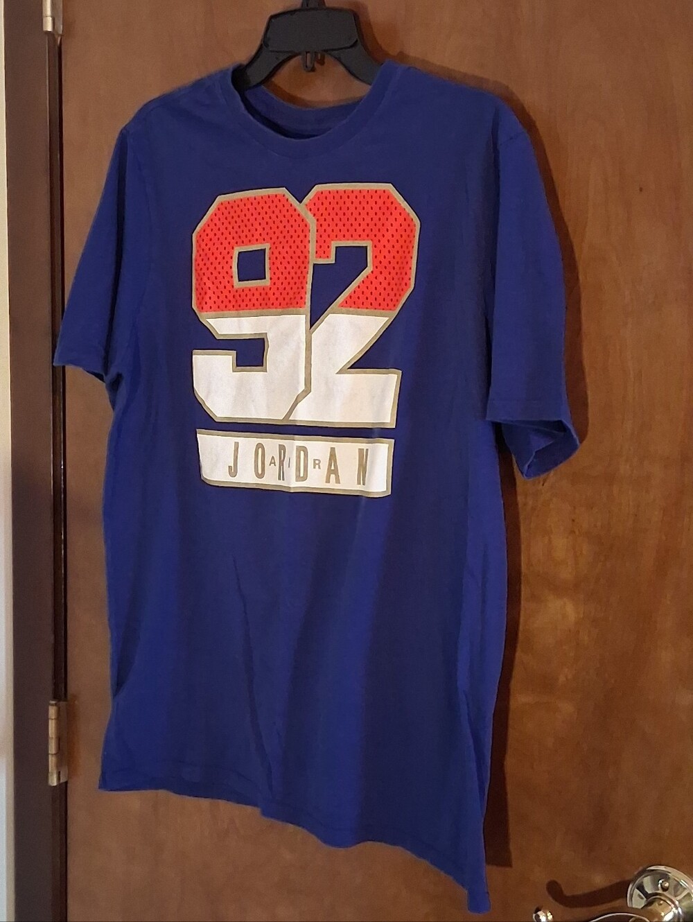 Nike Air Jordan 92 Graphic T-Shirt Blue Men’s Large Jumpman Short Sleeve
